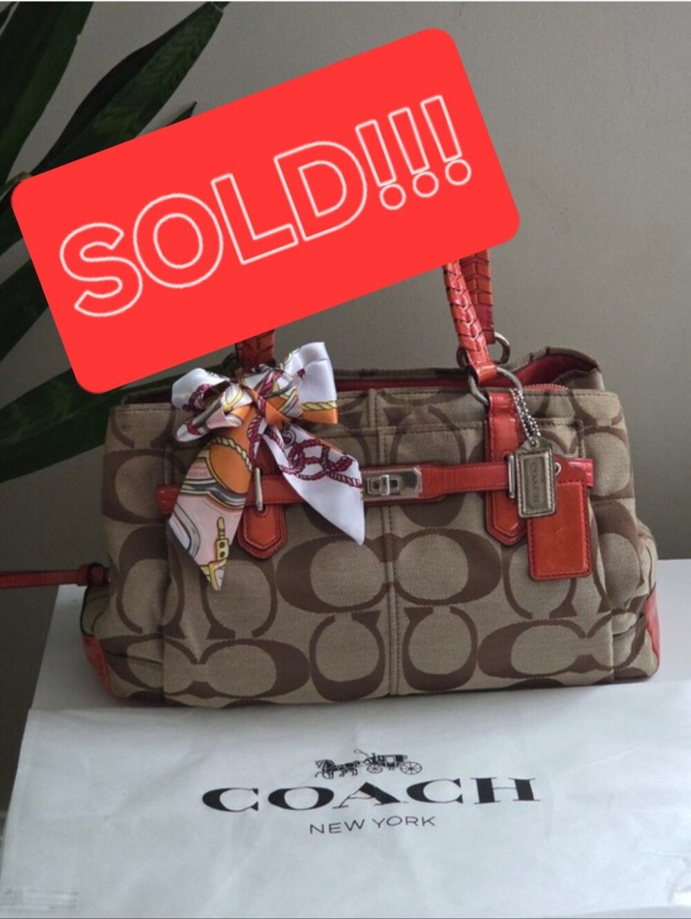 Coach Signature Chelsea Jayden Carryall tote Bag W/silver Hardware & Dust Bag